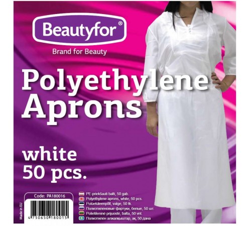Disposable polyethylene aprons, 50 pcs