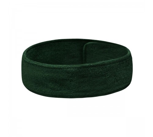 Bottle Green Terry Headband for Facials and Makeup