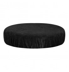 Terry Stool Cover, Black