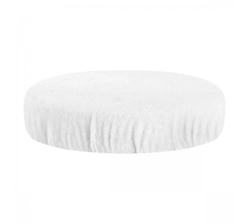 White Terry Seat Cover for Salon Stools