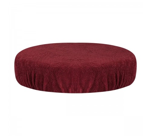 Burgundy Terry Seat Cover for Salon Stools