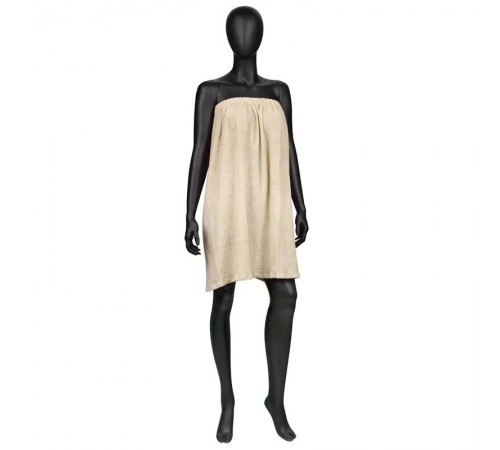 Cream Terry Spa Wrap with Adjustable Fastening