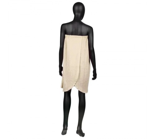 Cream Terry Spa Wrap with Adjustable Fastening