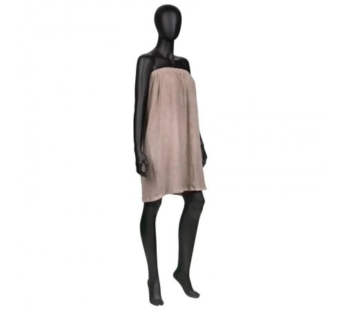 Dark Beige Terry Spa Wrap with Adjustable Fastening
