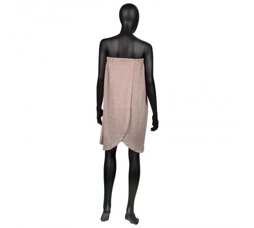 Dark Beige Terry Spa Wrap with Adjustable Fastening
