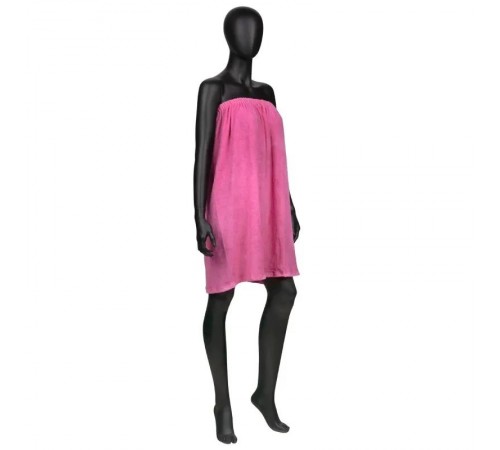 Pink Terry Spa Wrap with Adjustable Fastening