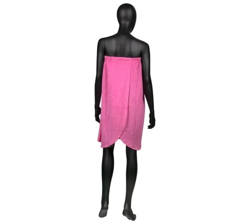 Pink Terry Spa Wrap with Adjustable Fastening