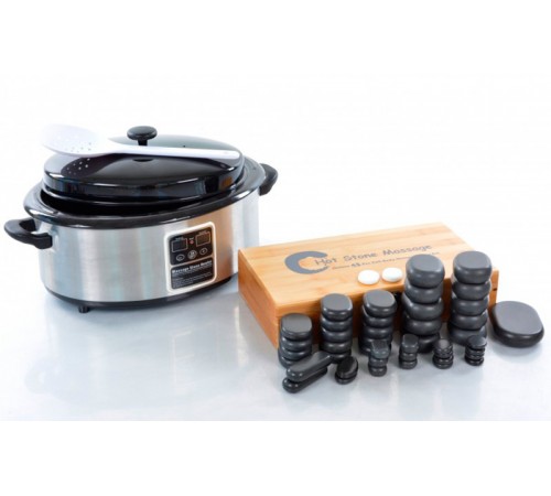 Hot Stone Therapy – Set of 45 Stones + Stone Heater