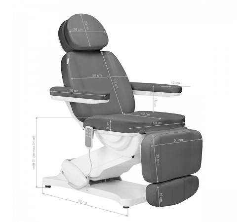 Hoitotuoli SILLON CLASSIC, 3 moottoria harmaa