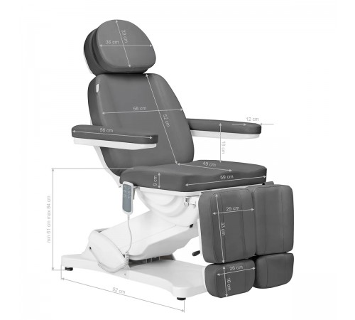 Cosmetology chair SILLON CLASSIC PODO Gray
