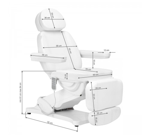Cosmetology chair SILLON CLASSIC, 4 motors