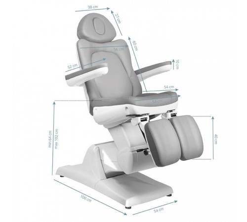Cosmetology chair 870S GREY