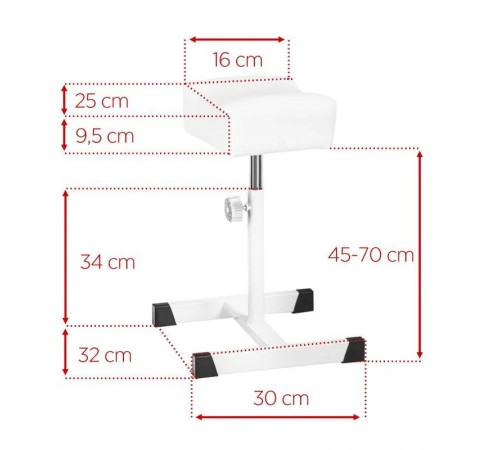 Bell Pedicure Footrest, White