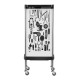 Työtarvikevaunu Gabbiano X11-9, valkoinen kuviolla