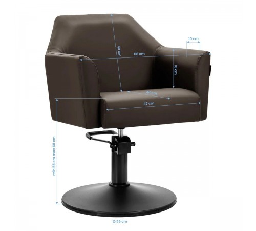 Brown Hydraulic Styling Chair – Gabbiano Davos
