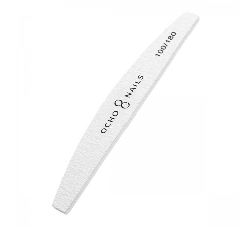 OCHO NAILS Half-Moon Nail File 100/180, 10 pcs
