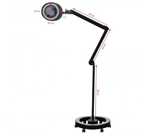 Luuppilamppu lattiamalli 6025 60 LED SMD 5D 