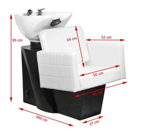 Washing unit ESTELLE valkoinen/musta