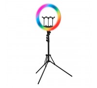 Rengasvalo jalustalla GLOW 18" RGB bsc 45W