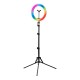 Rengasvalo jalustalla GLOW 13" RGB bsc 10W