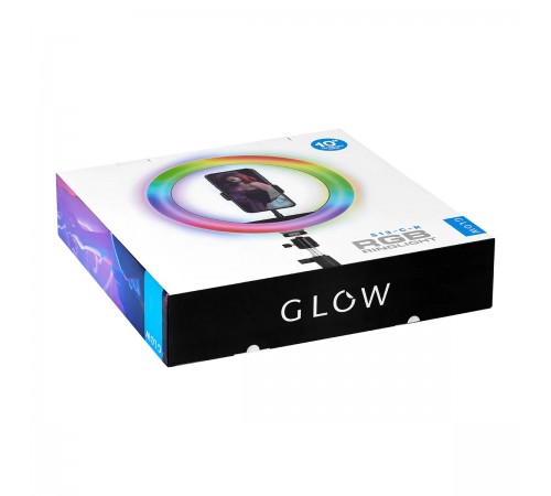 Rengasvalo jalustalla GLOW 10" RGB bsc 10W