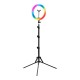 Rengasvalo jalustalla GLOW 10" RGB bsc 10W