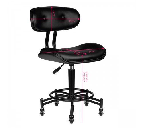 Salon Chair Gabbiano Florencja, Black