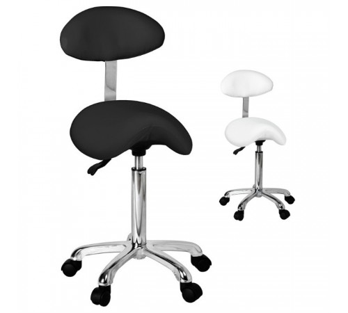 Saddle stool ORGANIC PLUS BLACK