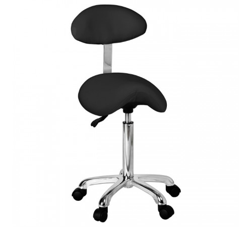 Saddle stool ORGANIC PLUS BLACK