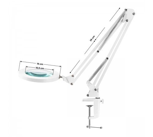 Suurennuslasivalaisin LED Glow 308, valkoinen, USB