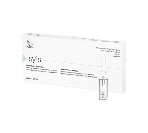 Tasapainottavat ampullit SYIS rasvoittuvalle iholle 10 × 3 ml