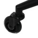 Salon Stool Gabbiano D054, Black with Black Base