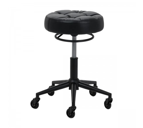 Salon Stool Gabbiano D054, Black with Black Base