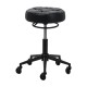 Salon Stool Gabbiano D054, Black with Black Base