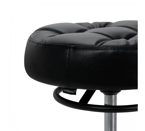 Salon Stool Gabbiano D054, Black with Black Base