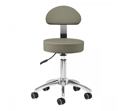 Nivo 304 Work Stool with Backrest, Grey