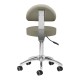 Nivo 304 Work Stool with Backrest, Grey