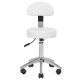 Nivo 304 Work Stool with Backrest, White