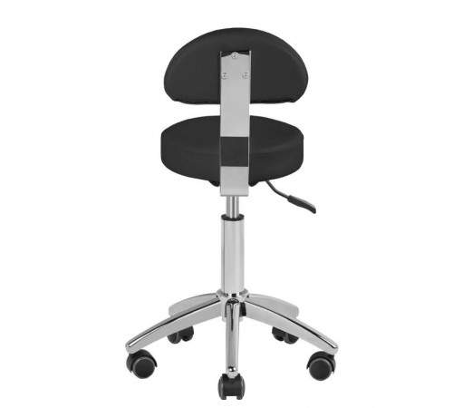 Nivo 304 Work Stool with Backrest, Black