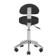 Nivo 304 Work Stool with Backrest, Black