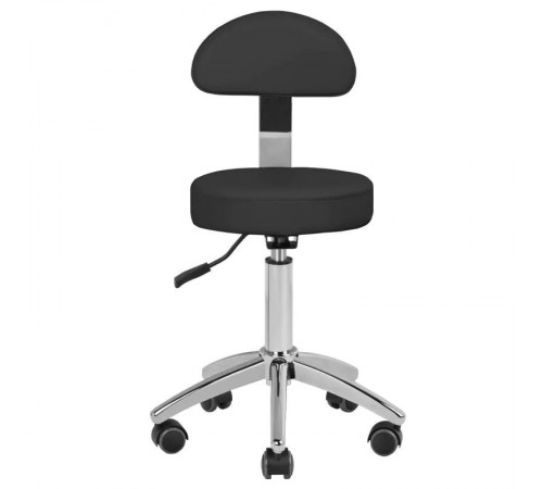 Nivo 304 Work Stool with Backrest, Black