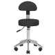 Nivo 304 Work Stool with Backrest, Black