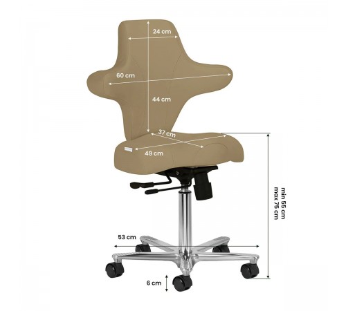 Adjustable Salon Work Chair – AZZURRO Special 152, Beige