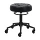 Salon Stool Gabbiano D054, Black with Black Base