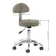 Nivo 304 Work Stool with Backrest, Grey