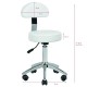 Nivo 304 Work Stool with Backrest, White