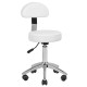 Nivo 304 Work Stool with Backrest, White