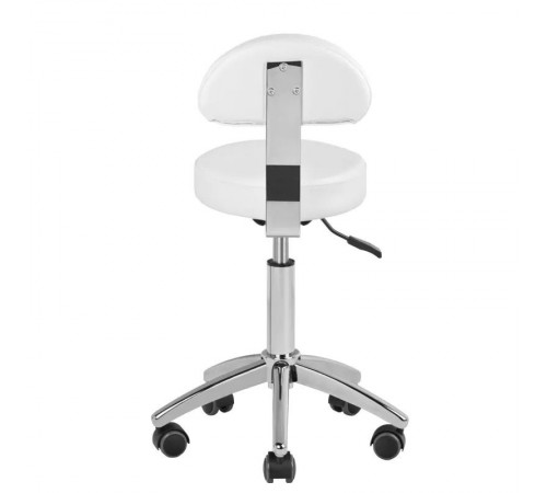 Nivo 304 Work Stool with Backrest, White