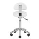 Nivo 304 Work Stool with Backrest, White