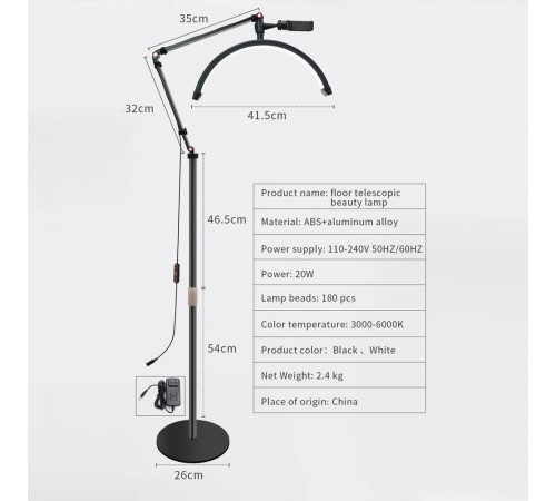 Lamp for eyelash extensions MOON LED M2X WHITE